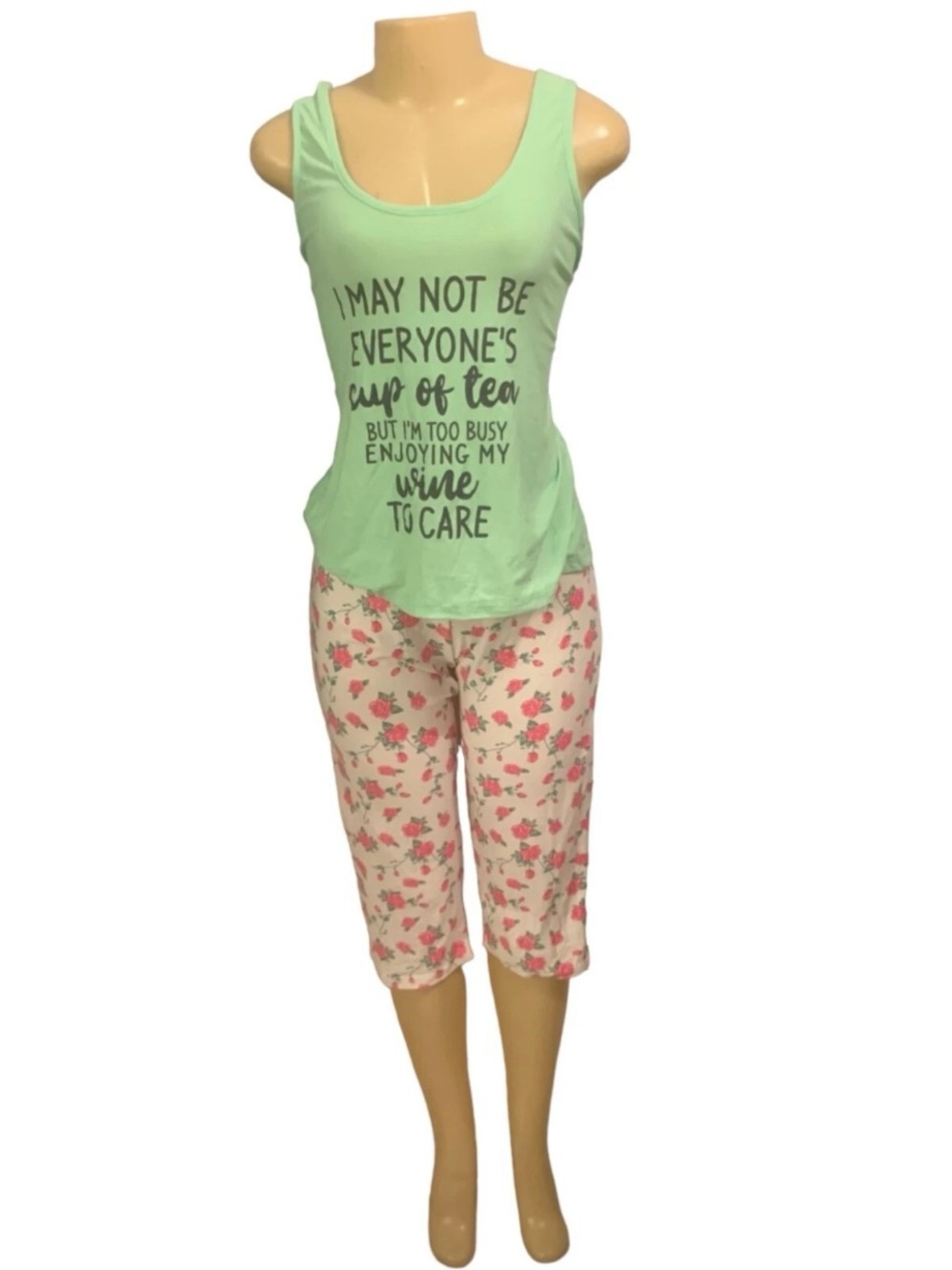Elegant Emily Sz L Women 2-Piece Pajama Outfit